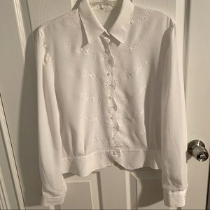 Embroidered White Blouse